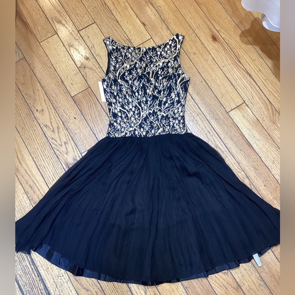 Vintage 1960’s Brocade Drop Waist Chiffon Dress - Picture 1 of 5